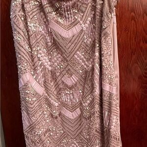 Adrianna Papell Pink Sequin Dress